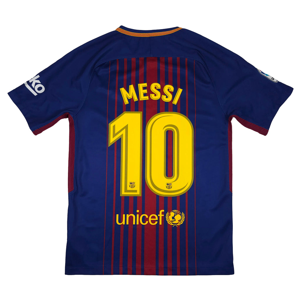 Barcelona Home Shirt 2017-18 – Messi #10 back view
