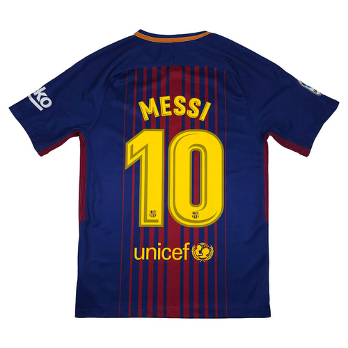 Barcelona Home Shirt 2017-18 – Messi #10 back view