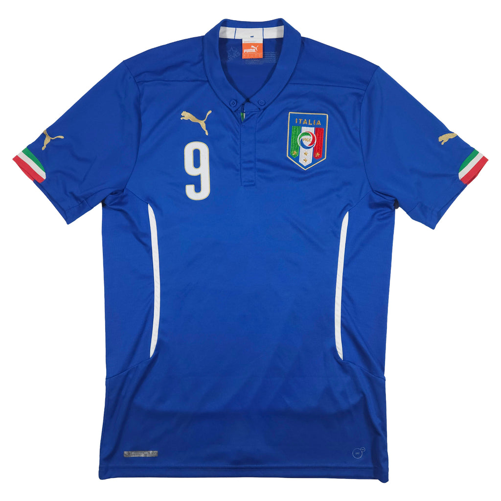 Italy Home Shirt 2014-15 – Balotelli #9 front view