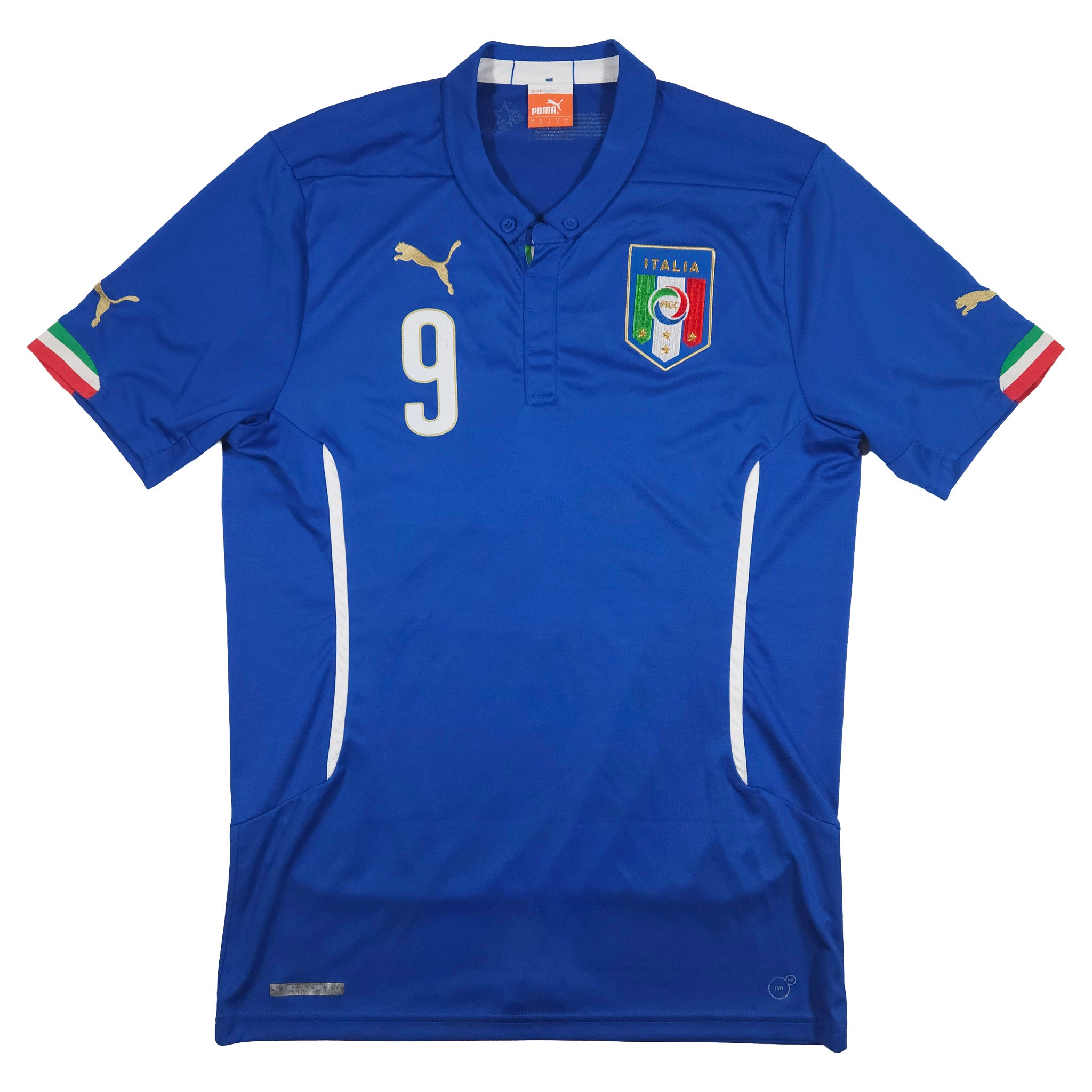 Italy Home Shirt 2014-15 – Balotelli #9 front view